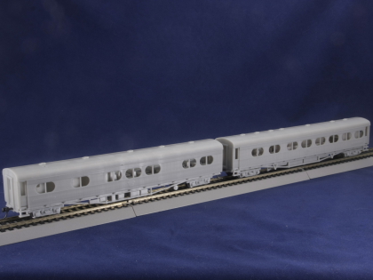 2 Car Set - RR CD-6 Dining Car and CDL-6 Bar, Lounge and Dining Car